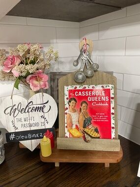 The Casserole Queens Cookbook/ recipe stand bundle